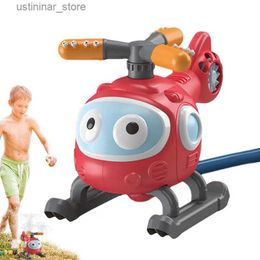 Sable Player Water Fun Helicopter Water Sprinkler Bath Toy for Kid 45 degrés Rotation Backyard Water Toys Water Pression Sprinkler Boys Garçons Girls Toy L416