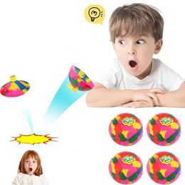 Sand Play Water Fun Hip Hop Jump Half Edge Bounce Ball Anti Druk Fidget speelgoed Childrens Outdoor Fun Camo Roterende Bounce Bowl bovenaan vingertoppen Q240517