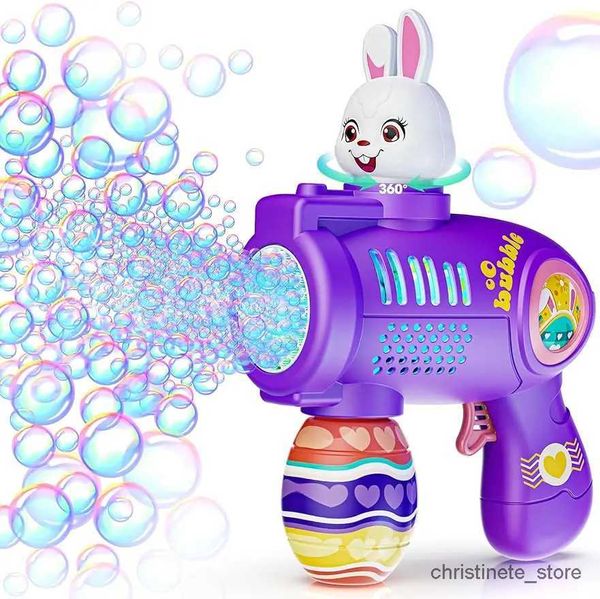 Machine à bulles de lapin de Pâques, jeu de sable, eau amusante, énorme vague, pour les tout-petits, panier de Pâques pour enfants âgés de 3 à 8 ans, machine à bulles automatique