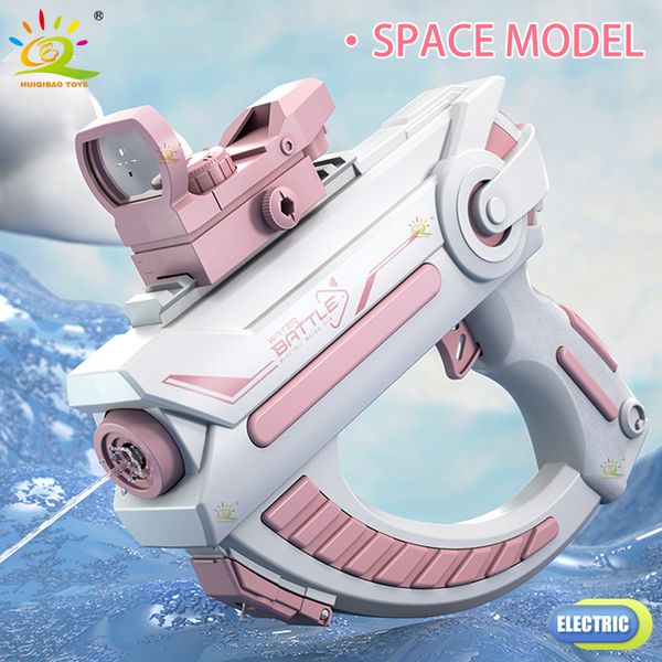 Sable Play Water Fun HUIQIBAO Espace Électrique Automatique Pistolet De Stockage D'eau Portable Enfants Plage D'été Lutte En Plein Air Fantasy Jouets pour Garçons Enfants Jeu 230509