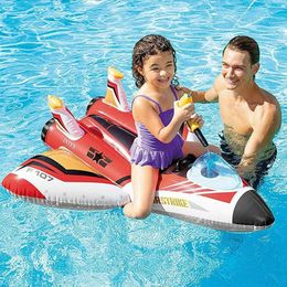 Sand Play Water Fun Inflable Flotador Asiento Bebé Anillo Niños Avión Nadar Círculo Bombeo automático Avión Pistola de agua Playa Piscina Niños Equipo Juguetes 230526