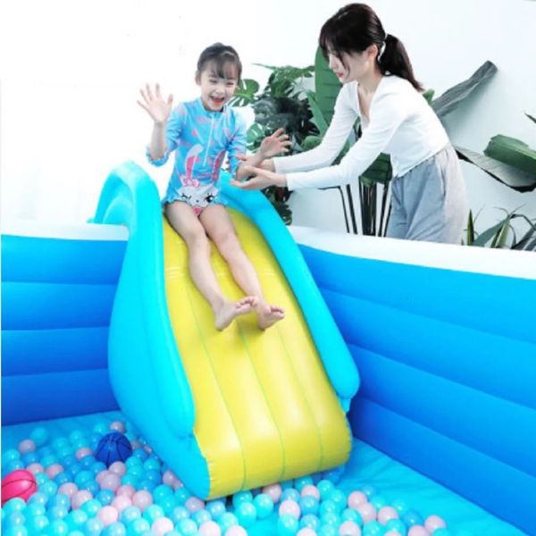 Juego de arena Diversión acuática Tobogán inflable Pasos más anchos Niños Verano Piscinas infladas Juguetes Piscina Suministros Niños Castillo gorila 231017