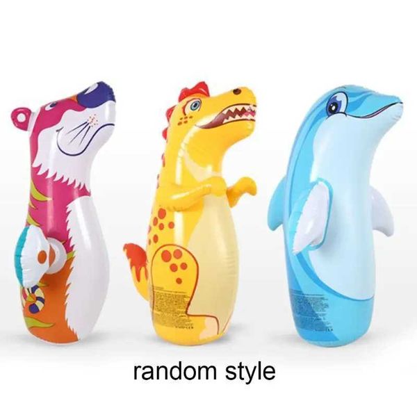 Sand Play Water Fun Funable Sac de boxe vertical avec une garniture d'air en toute sécurité Bop Animal Rouleau Toy Childrens Beach Activity Game Supply Q240517