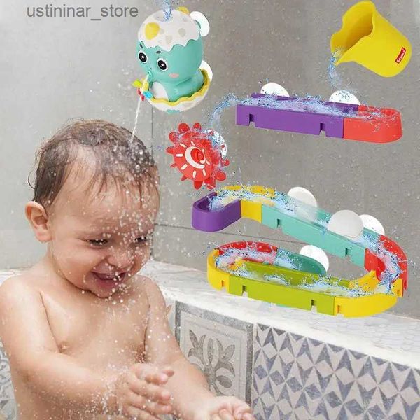 Sable Player Water Fun Kid Bath Toys Dinosaur Spinner Shower Play jouet avec orbite flottante Jouets pour garçons et filles douche jouet pour enfants L416