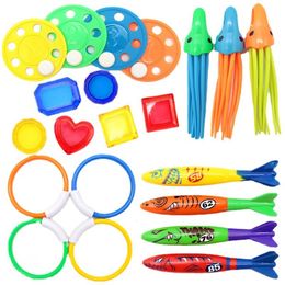 Zand Spelen Water Plezier Kinderen Duiken Speelgoed Set 1 Set Grappig Duikspel Haai Raket Gooien Speelgoed voor Kinderen Zomer Spelletjes Zwembad Accessoires Speelgoed 230712