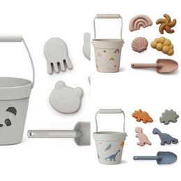 Jeu de sable amusant pour enfants, ensemble d'outils de moulage de sable, jouets de plage en Silicone, jeu d'eau d'été pour bébé, jeu amusant, moule Animal mignon, jouet de bain doux pour enfants 24321