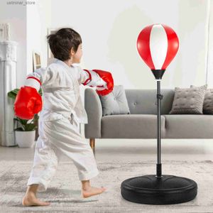 Sable Player Water Fun Kids Training Boxing Ball Enfants Punching Sac Ball Boîte Boxing Speed Response Gants Sport Musculation Training Home Gym Toys L416