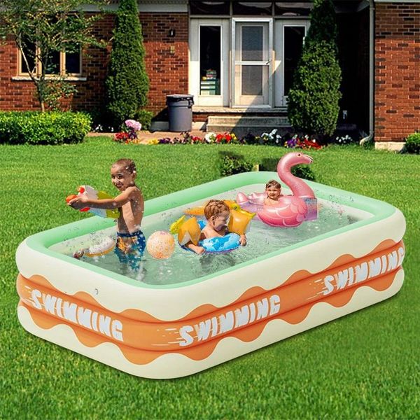 Sable Jouer Amusant De L'eau Grande Piscine Pliable Automatique Gonflable Bébé En Plein Air Jardin Adultes Épaissir Baignoire Pour La Famille 230726