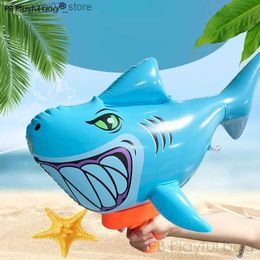 Sable jouer eau amusant grand requin ballon gonflable jouet pistolet à eau presse pulvérisation été natation en plein air plage natation interactive enfants nd36 L240312