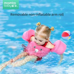 Sand Play Water Fun MamboBaby Baby Babot Swimming Ring Aid Vest met armvleugel zwemtrainer drijft niet -inflatable baby boei strandbad 230427