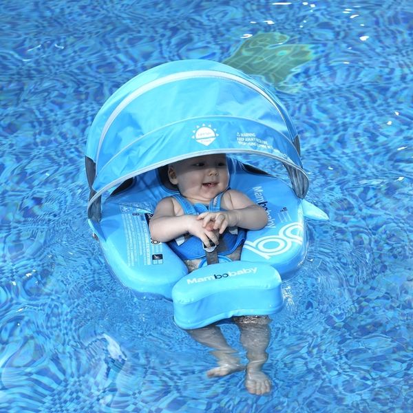 Juego de arena Diversión acuática Mambobaby Bebé Flotador Anillos de natación Flotadores de natación Flotador infantil Accesorios para piscinas Juguetes para niños pequeños Entrenador No inflable 230607