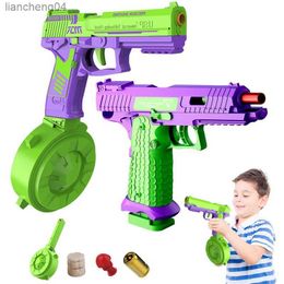 Sable Play Water Fun Mini modèle 3D jouet 1911 pistolets pour garçons enfants balles sans feu lanceur d'élastique cadeau imprimé Gravity Cub Jump couteau à carotte