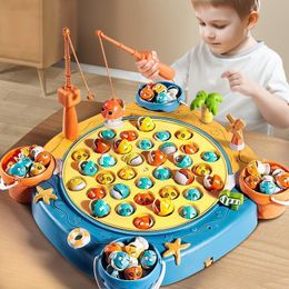 Zand Spelen Water Plezier Montessori Magnetische Vissen Spel Mariene Leven Cognitie Kleur Nummer Muziek Speelgoed voor Kinderen Educatief ouder kind 230713