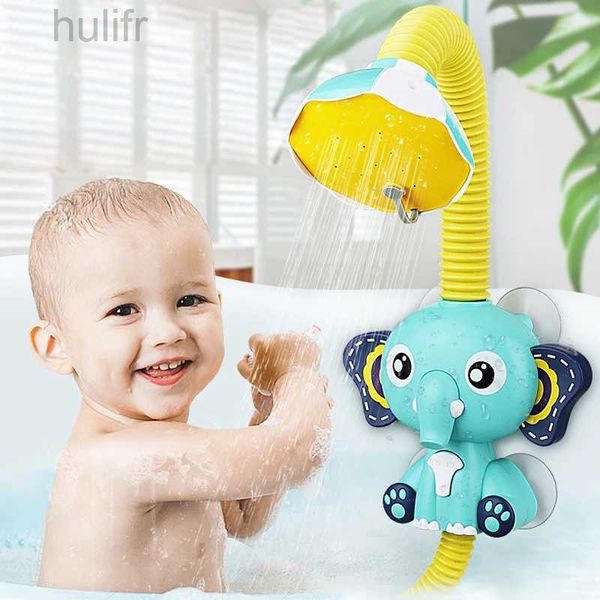 Sable Player Water Fun Nouveau bain Toys Baby Water Game Elephant Modèle Robinet Douche électrique Spray d'eau Natation de salle de bain Baby Toys for Kids Gifts D240429