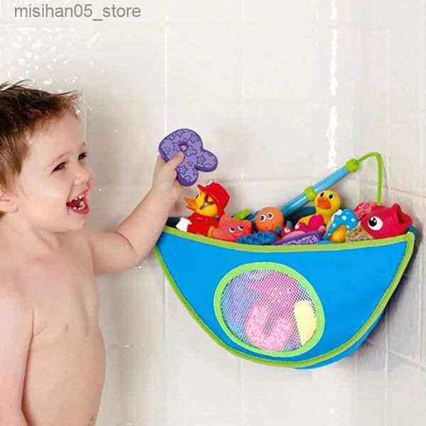 Sable Player Water Fun Nouveau jouet de baignoire animale mignonne pour enfants et bébés rangement rangement aspiration de salle de bain poupée suspendue panier de sac de panier Q240426
