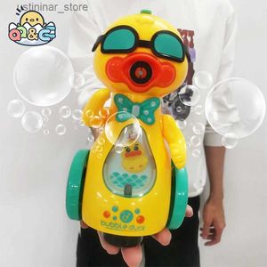 Sable Player Water Fun Nouveau machine de bulles de savon de canard mignon avec de la musique légère pour les enfants Blower Toy Baby Magic Bubble Gun Toys Summer pour les enfants L47