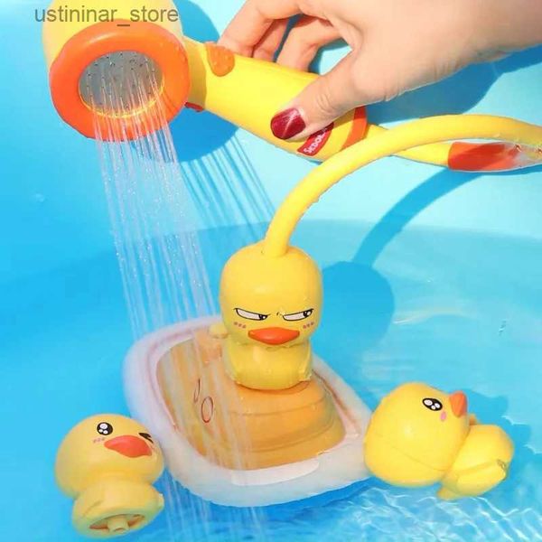 Sable Player Water Fun New Electric Duck Water Spray Bath Bath pour enfants Baby salle de bain baignoire robinet Douche Toys Enfants Natation des cadeaux de jeu d'eau l416