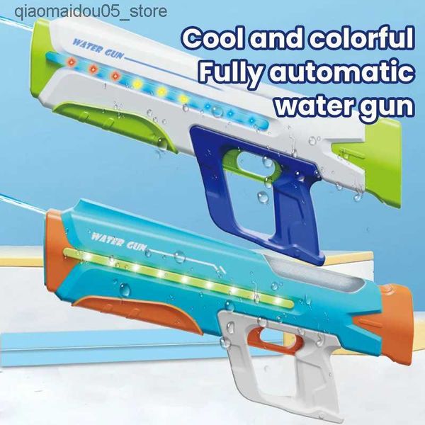 Sable Player Water Fun Nouveau pistolet à eau électrique entièrement automatique avec éclairage continu pistolet jouet cool enfant Summer extérieur haute capacité