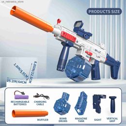 Sable Player Water Fun New Uzi Water Gun Electric Pistric Shooting Game Toy Cannon Summer Outdoor Fighting Beach Childrens Boy Gift Q240408