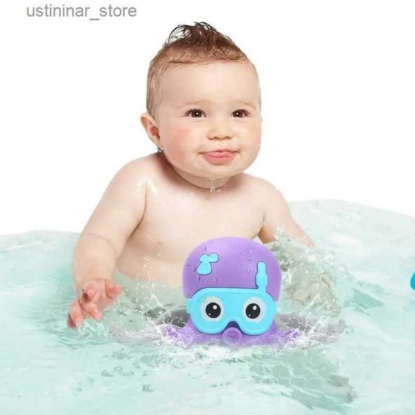 Sand Play Water Fun Octopus Bathtub Toys Graseo de cabello de pulpo Mobile Mobile Octopus Bathtub Toys Octopus Toy Clockwork Flotating Octopus Toy Baby L416