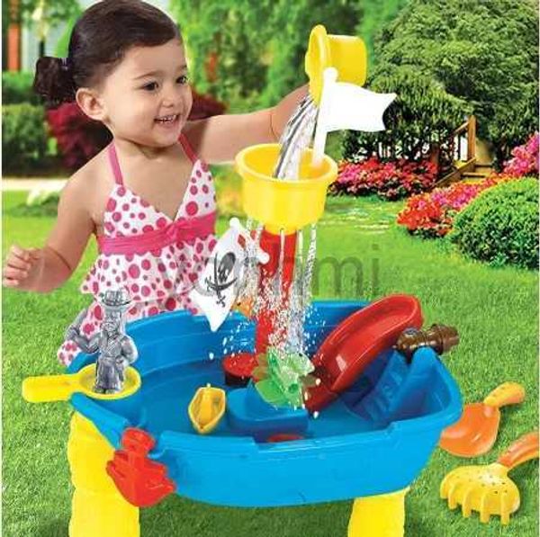 Jeu de sable eau amusant livraison gratuite bateau pirate jouets de plage en plastique enfants été bord de mer eau sable jeu outils bain jeu ensemble 24 pièces ensemble de jeu d'eau de sable 240402