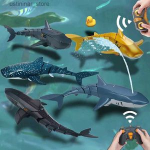 Sand Play Water Fun Remote Control Shark Electric RC Robots Dieren Vis educatief speelgoed voor kinderen jongens kinderen geschenken zwembaden bad onderzeeër L416