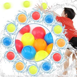 Sable jouer à l'eau ballons d'eau réutilisables en silicone souple rapide rechargeable plage activités de plein air jeux pour enfants balle ensemble 230628