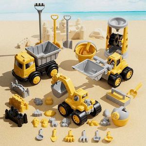 Sable Play Water Fun Sand Play Water Fun Childrens Beach Toys Summer Outdoor Games Beach Engineering Véhicules Excavators Hourglasses WX5.224569