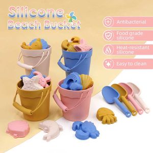 Sable Player Water Fun Sand Play Water Fun Silicone Beach Toy Set Childrens Beach Toy Phembe Handmade Beach Bucket Parents and Childrens Beach Play Tools WX5.22