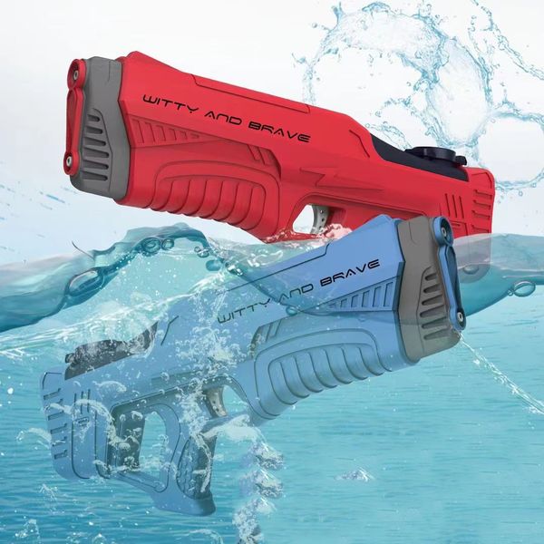 Sand Play Water Fun Tecnología espacial pistola de agua eléctrica totalmente automática disparo continuo gran capacidad lanzador de chorro de agua de alta presión playa chil 230509