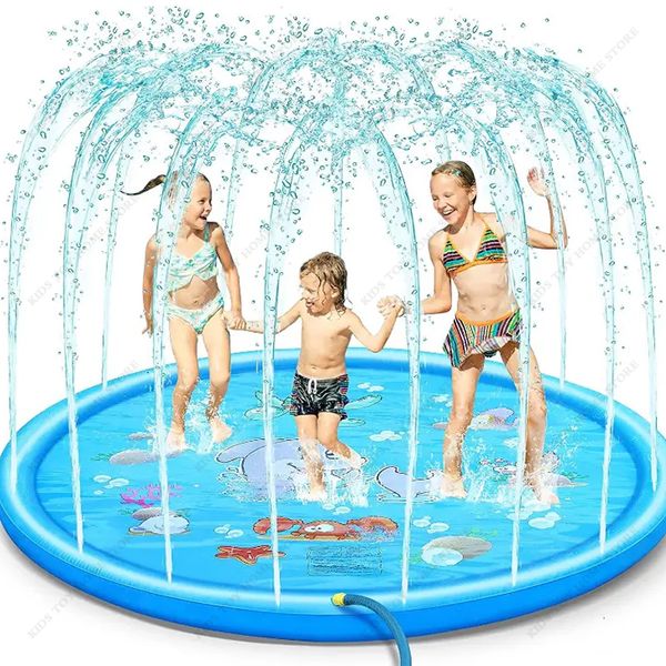 Sable jouer à l'eau amusant Splash Pad arroseur pour enfants tapis jouets de plein air gonflable garçons filles enfants à l'extérieur de la piscine 230711