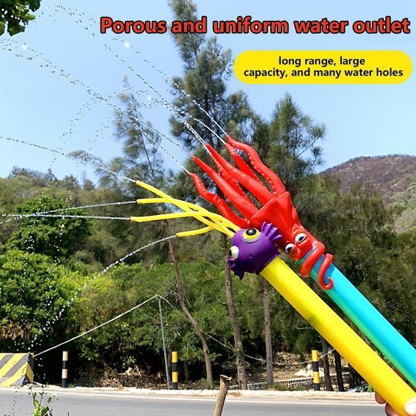 Jeu de sable Water Fun Squirter Funny Pull out Outdoor Toys Soaker Pour Summer Swimming Pool Backyard Beach Fight Game 230630