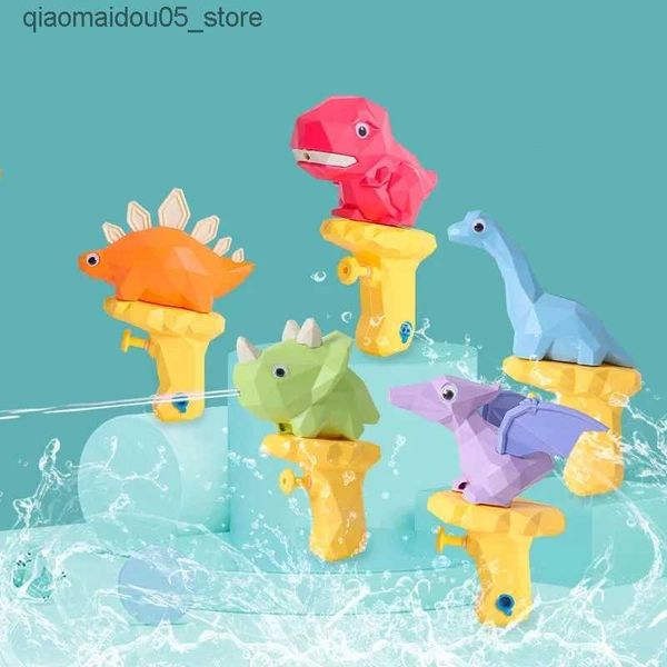 Plaza de arena Diversión de la pistola del agua del verano del verano Arma infantil Dinosaurio Presión de agua Pistola de piscina al aire libre Herramienta de lucha de la piscina del alero Juguete Regalo Q240413