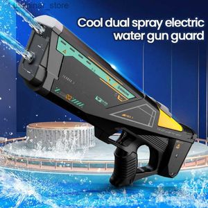 Sable Player Eau Fun Fun Summer Double Spray Eater Electric Water Gun extérieur haute pression entièrement automatique Papet à eau à eau continue entièrement automatique pour garçons L47