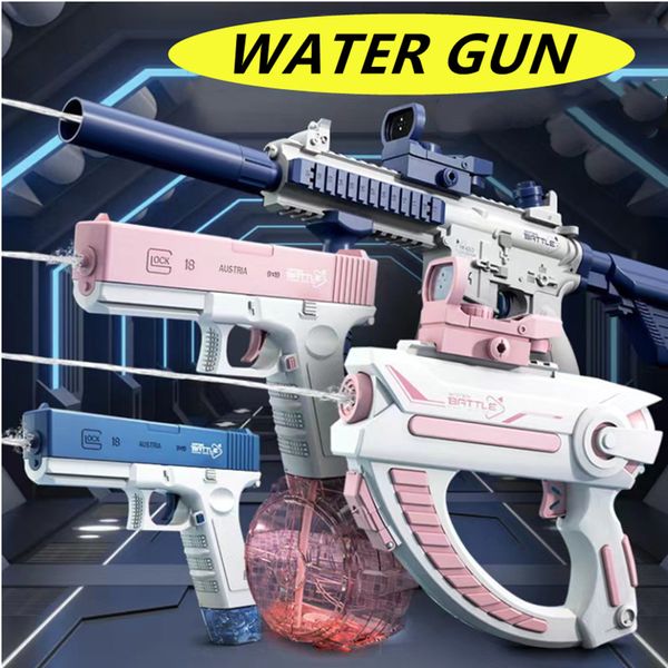 Sable jouer à l'eau amusant été Glock GesmbH M416 pistolet à eau électrique entièrement automatique charge longue distance tir continu jeu de fête enfants jouet garçon cadeau 230718