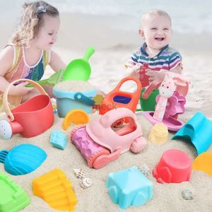 Juego de arena Diversión acuática Verano Silicona Suave Bebé Juguetes de playa Niños Cubo Herramienta Rastrillo Reloj de arena Juego al aire libre Juego de herramientas de arena Niños Bebé Baño Juguete Regalos 240321