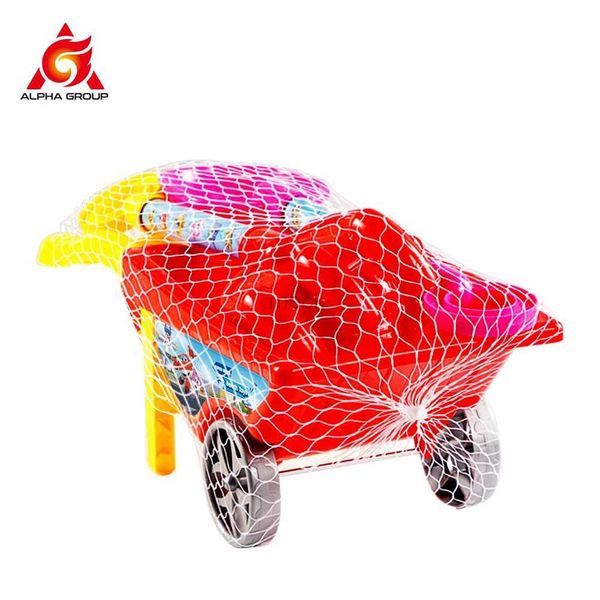 Jeu de sable amusant Super Wings exclusif 6 pièces Jett Summer Beach Set chariot seaux pelle à sable moules râteau arrosoir jouets de jeu d'eau pour enfant 240321