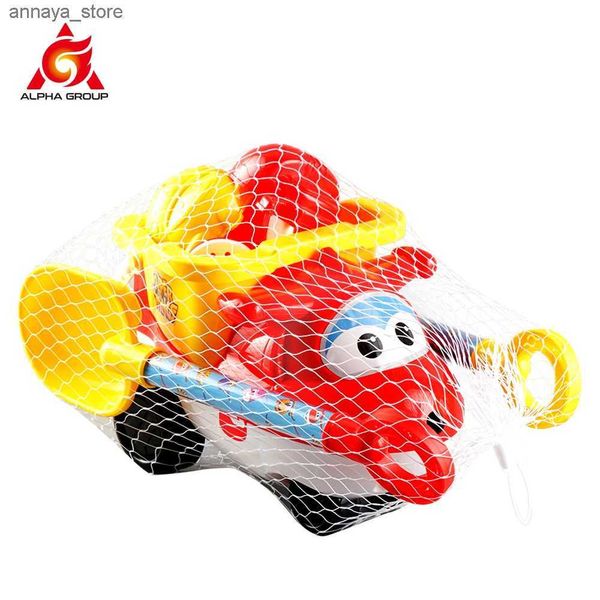 Sand Play Water Fun Super Wings Exclusive 6pcs Jett Car Summer Beach Baskets CAR SHOVEL SHOVEL Moldes Riegue de rastrillo Can Water Play Toys para KIDL2403