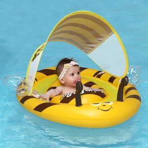 Sand Play Water Fun Swimbobo Inflable Bebé Natación Flotador Centro de actividades con dosel Plegable Piscina Asiento flotante para niños 230526