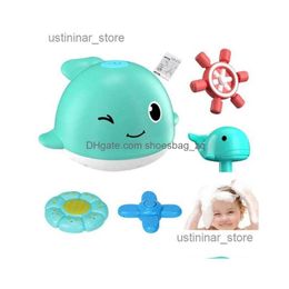 Sable Player Water Fun Toddler Bath Toy Induction Matic Induction LED Whale Sprinkler Kids Birthday Cadeaux pour garçons Girls Drop Deliver Delivery Toys Sports Dhnkt