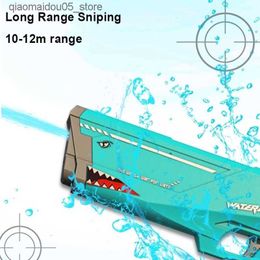 Sable Player Water Fun Toys Toys Toys Automatic Electric Water Gun Toy Brarsts Summer Play Watergun Toys 500ml Shark High Pressure Beach Toy Kids Water Fight 23 Q240413