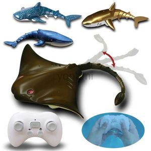 Jeu de Sable Eau Amusant Piscines d'eau Baignoire Plage Sable Simulation télécommande Requins Robot Enfants Jouets de Bain pour garçons Enfants Rc Animaux Poisson Bateau 240402