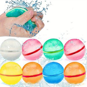 Jeu de sable Water Fun Waterballoons Réutilisable Magnetic Water Ball Summer Water Fight Water Bombs Outdoor Water Toys Ballons d'eau à remplissage rapide pour le combat 230704