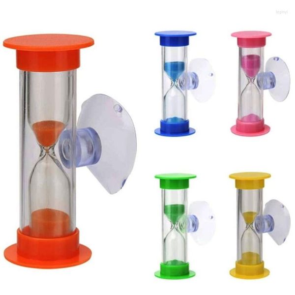 Temporizador de arena 2 minutos 3 minutos Ventosa de plástico Reloj de arena Cepillo de dientes Temporizador para niños Reloj de arena Temporizador Reloj de arena Adorno de escritorio Regalo MHY024