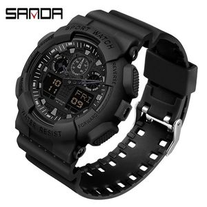 Sanda 2021 Digitale Horloge Heren Sport Horloges Voor Mannen Waterdichte Klok Outdoor Horloge Mannelijke Relogio Digitale Masculino X0524245g