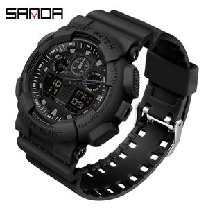 SANDA 2021 montre numérique hommes montres de Sport pour hommes horloge étanche montre-bracelet extérieure mâle Relogio Digital Masculino X0524212G