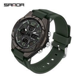 SANDA 2021 Nouvelle Mode Sport Mmen Montres Blanc 50 M Étanche Numérique Femmes Montre Pour Fille Casual Montre-Bracelet Relogio Feminino G1022