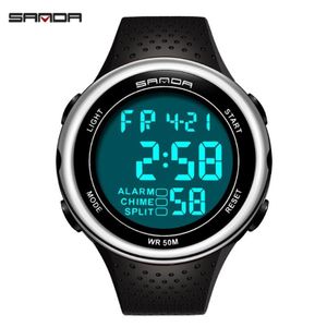Sanda 375 montres pour hommes Led horloge numérique montre électronique de luxe plongée natation Sport montres Relogio Masculino216R