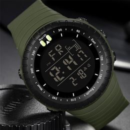 Sanda Brand Digital Watch Men Sport Es Electronic LED mannelijke pols voor klok waterdichte polshorloge buitenuren 220618