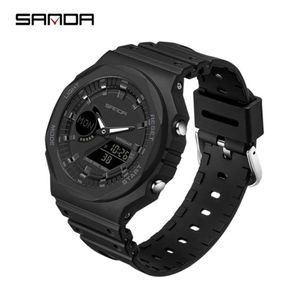 Sanda Casual Men's Watches 50m Imperproping Sport Quartz Watch for Male Wristwatch Digital G Style Relogie Masculino 220530291 250S